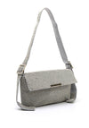 Zen Collection Embellished Sparkle Baguette Bag, Silver