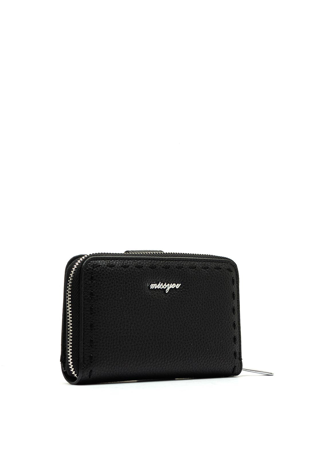 Zen Collection Medium Zip Around Purse, Black