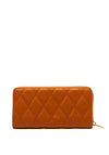Zen Collection Quilted Large Zip Around Wallet, Brown