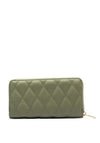 Zen Collection Quilted Large Zip Around Wallet, Sage Green