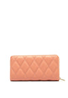 Zen Collection Quilted Large Zip Around Wallet, Pink