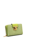 Zen Collection Zip Around Woven Wallet, Lime Green