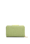 Zen Collection Zip Around Woven Wallet, Lime Green