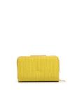 Zen Collection Zip Around Woven Wallet, Lemon Yellow