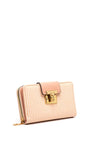 Zen Collection Zip Around Woven Wallet, Blush
