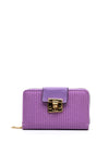 Zen Collection Zip Around Woven Wallet, Purple
