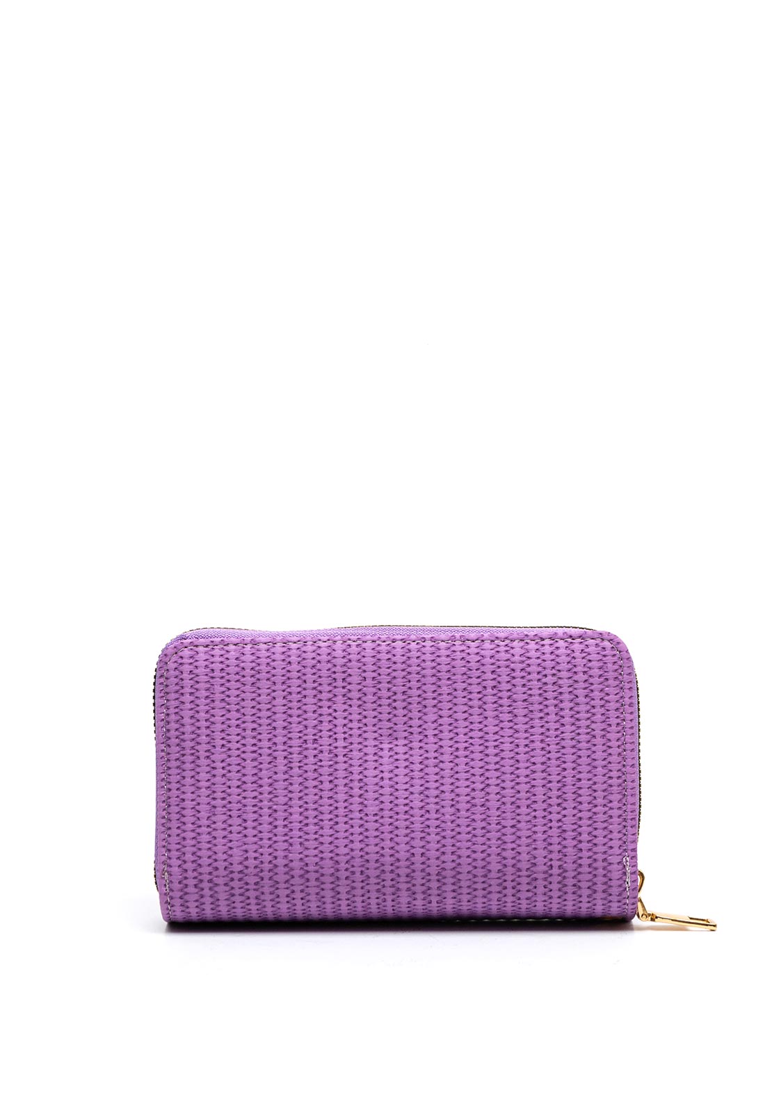 Zen Collection Zip Around Woven Wallet, Purple