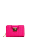 Zen Collection Zip Around Woven Wallet, Pink