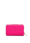Zen Collection Zip Around Woven Wallet, Pink