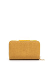 Zen Collection Zip Around Woven Wallet, Yellow