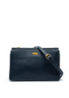 Zen Collection Triple Pocket Crossbody Pochette Bag, Navy