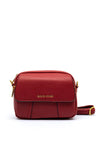 Zen Collection Flap Over Camera Crossbody Bag, Dark Red