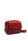 Zen Collection Flap Over Camera Crossbody Bag, Dark Red