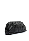 Zen Collection Faux Leather Gathered Clutch Bag, Black