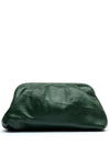 Zen Collection Faux Leather Gathered Clutch Bag, Green