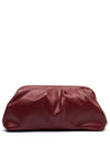 Zen Collection Faux Leather Gathered Clutch Bag, Wine