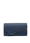 Zen Collection Flap Over Shimmer Clutch, Navy