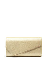 Zen Collection Flap Over Shimmer Clutch, Gold