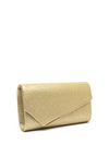 Zen Collection Flap Over Shimmer Clutch, Gold