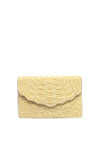 Zen Collection Pearl Detailed Scallop Trim Clutch Bag, Gold
