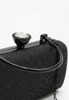 Zen Collection Top Handle Shimmer Clutch, Black