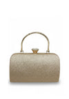 Zen Collection Top Handle Shimmer Clutch, Gold