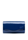 Zen Collection Flap Over Patent Clutch, Blue