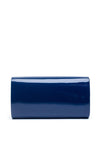 Zen Collection Flap Over Patent Clutch, Blue