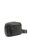 Zen Collection Pebbled Faux Leather Camera Crossbody Bag, Grey