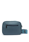 Zen Collection Pebbled Faux Leather Camera Crossbody Bag, Light Blue
