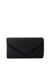 Zen Collection Smooth Flap Over Clutch, Black