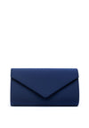 Zen Collection Smooth Flap Over Clutch, Navy