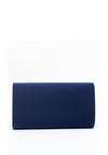 Zen Collection Smooth Flap Over Clutch, Navy