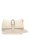 Zen Collection Flap Over Buckle Detail Crossbody Bag, Beige