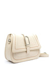 Zen Collection Flap Over Buckle Detail Crossbody Bag, Beige