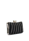 Zen Collection Mix Pearl Stud Clutch Bag, Black