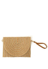 Zen Collection Rattan Woven Clutch Bag, Beige