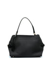 Zen Collection Tweed Textile Medium Shoulder Bag, Black
