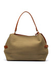 Zen Collection Tweed Textile Medium Shoulder Bag, Green