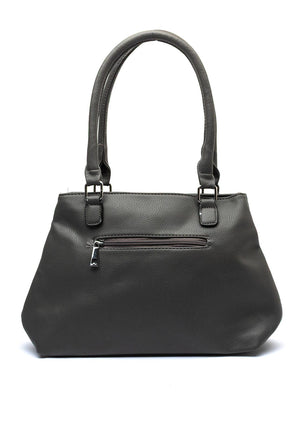 Zen Collection Medium Quilted Shoulder Bag, Grey