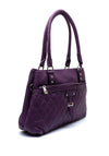 Zen Collection Medium Quilted Shoulder Bag, Purple