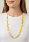 Serafina Collection Assorted Shape Beaded Necklace, Yellow