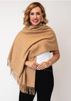 Serafina Collection Cashmere Blend Pashmina, Camel