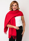 Serafina Collection Cashmere Blend Pashmina, Red