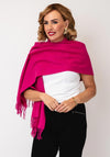 Serafina Collection Cashmere Blend Pashmina, Fuchsia Pink
