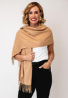 Serafina Collection Cashmere Blend Pashmina, Camel
