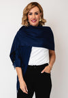 Serafina Collection Cashmere Blend Pashmina, Navy