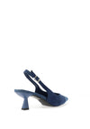 Zen Collection Denim Sling Back Heeled Shoes, Blue
