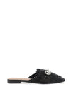 Zen Collection Embellished Woven Mule Loafers, Black