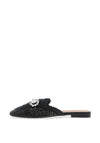 Zen Collection Embellished Woven Mule Loafers, Black